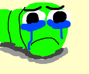 Caterpillar clipart sad. Crying 