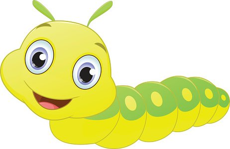 Cute cartoon premium clipartlogo. Caterpillar clipart shape