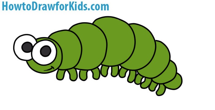 How to draw a. Caterpillar clipart sketch