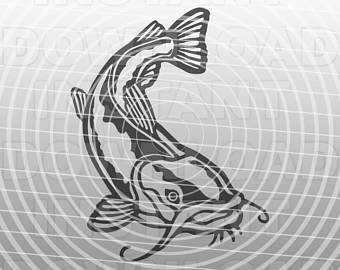 Etsy fishing svg filecatfish. Catfish clipart game fish