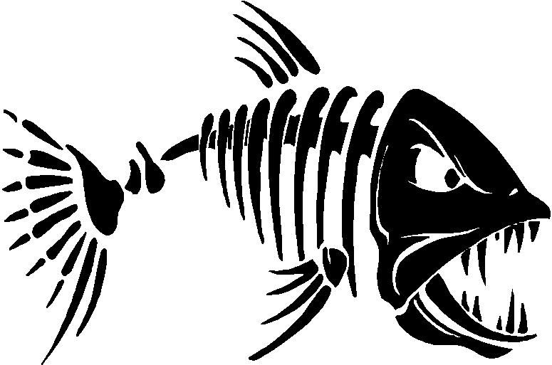 Mad fish graphics best. Bass clipart skeleton