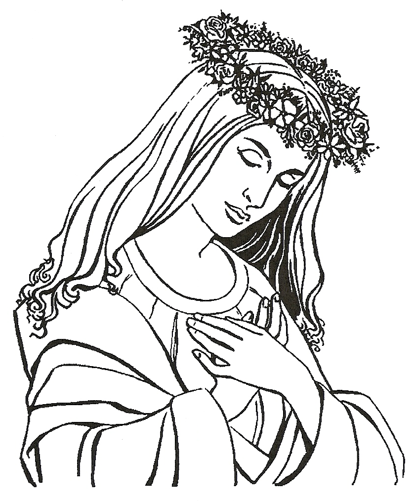 Crowning Of Mary Coloring Pages
