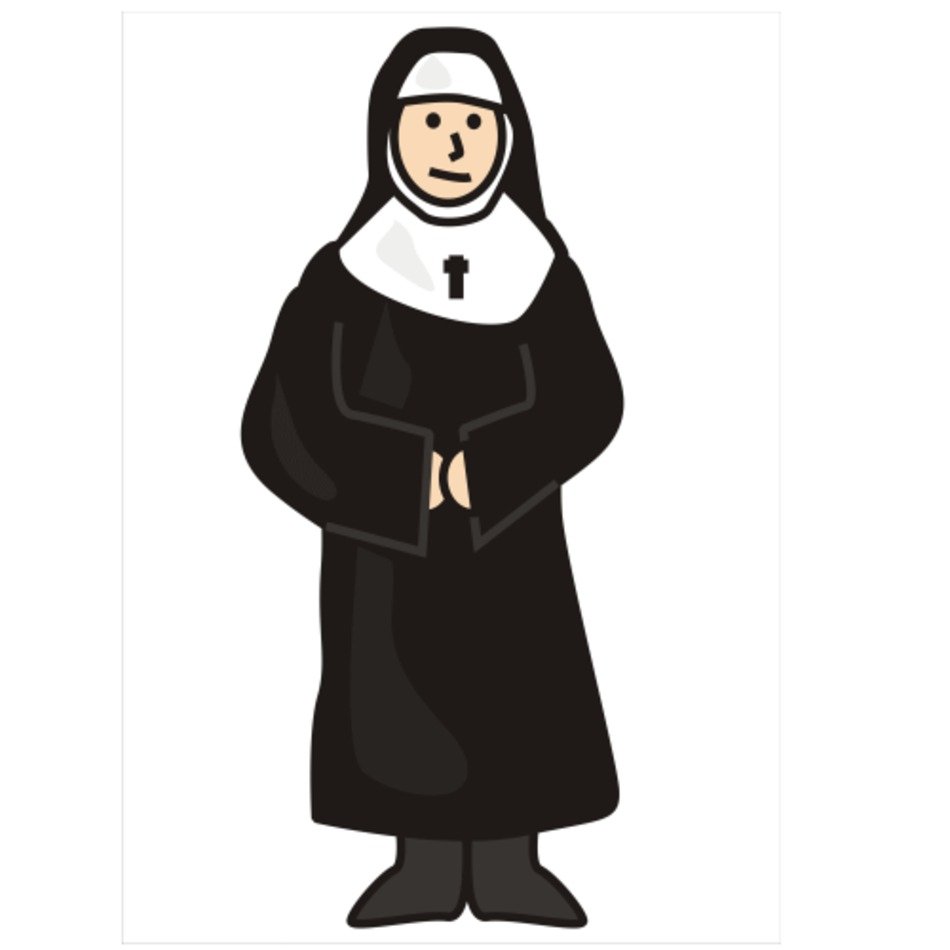 nun clipart catholic nun