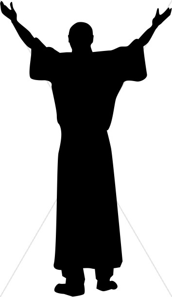 catholic clipart silhouette