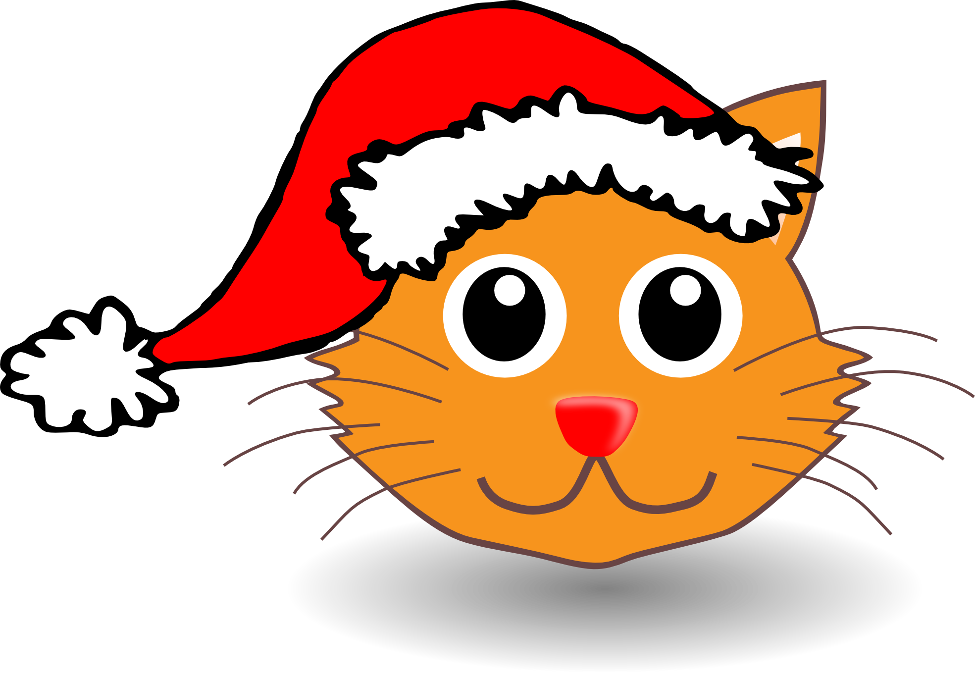 clipart face cat in hat
