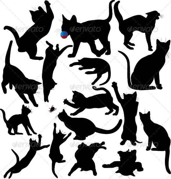 cats clipart hunting