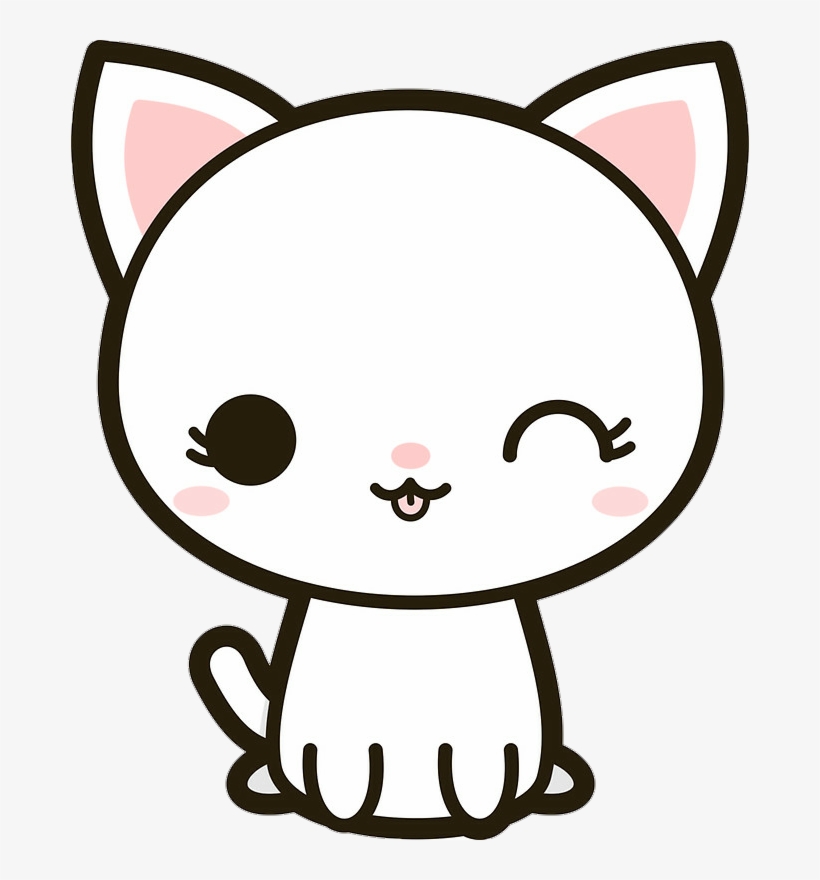 Download free png stickers. Clipart cat kawaii
