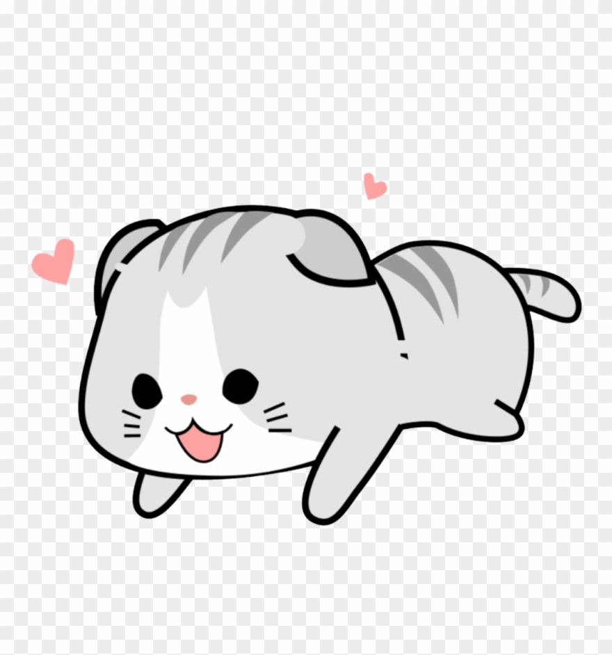 Sticker cute pink soft. Clipart cat kawaii