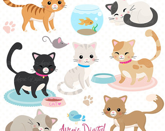 Cats clipart printable. Space cat kitten and