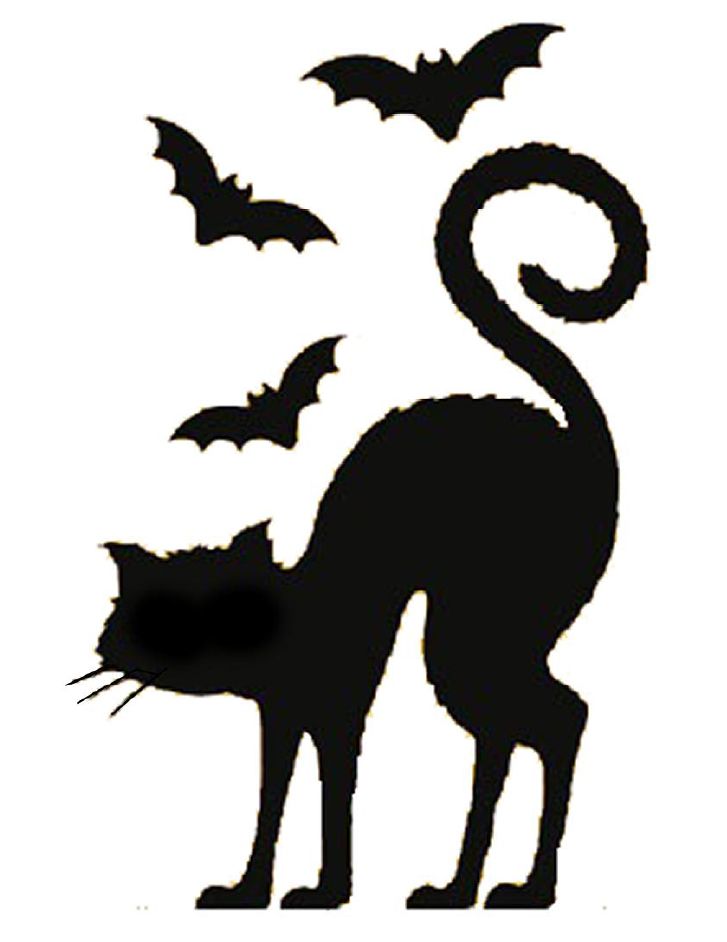 Cats clipart stencil. Cat silhouette pumpkin at