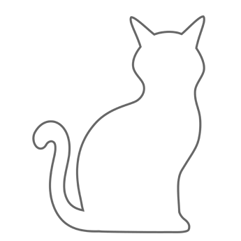 Cats clipart stencil. Cat for pillows crafts