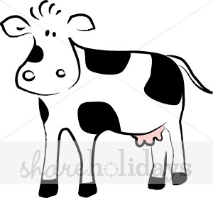 cattle clipart black and white