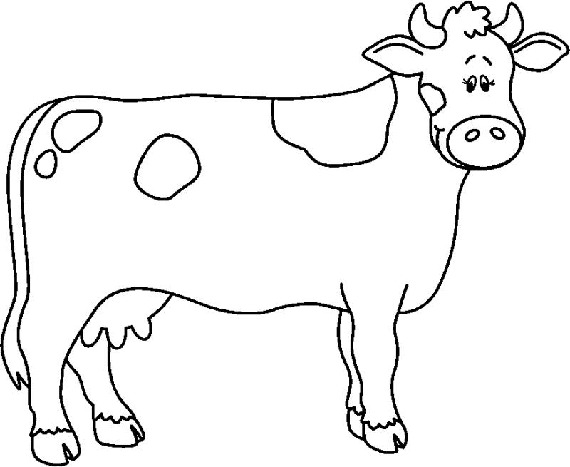 cattle clipart black and white