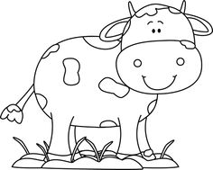 cattle clipart black and white