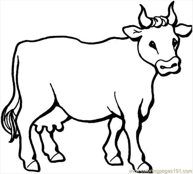cow clipart black and white