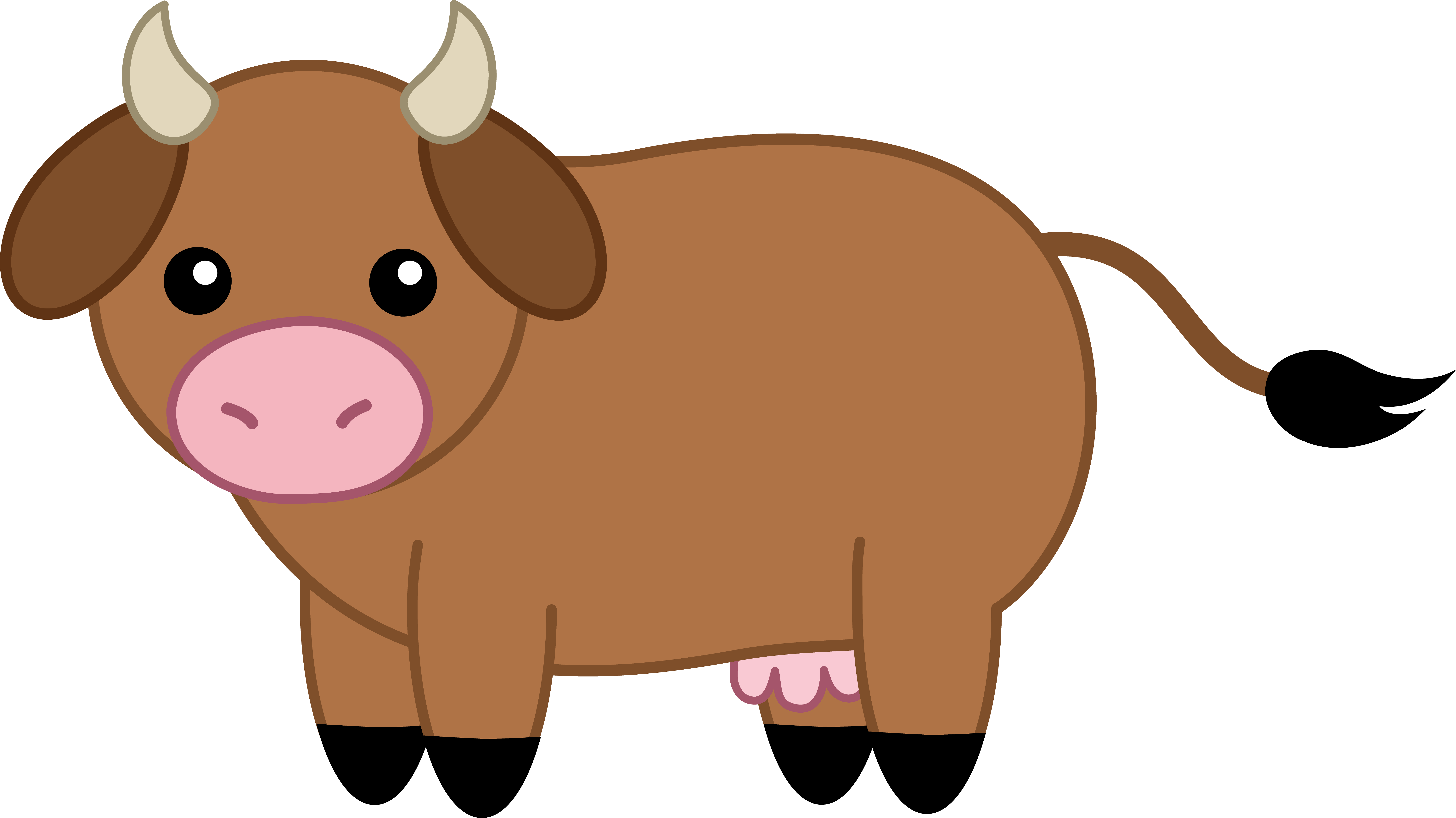 Clipart free cow. Little brown panda images