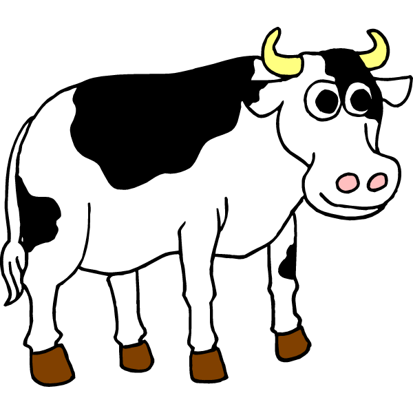 clipart cow cartoon