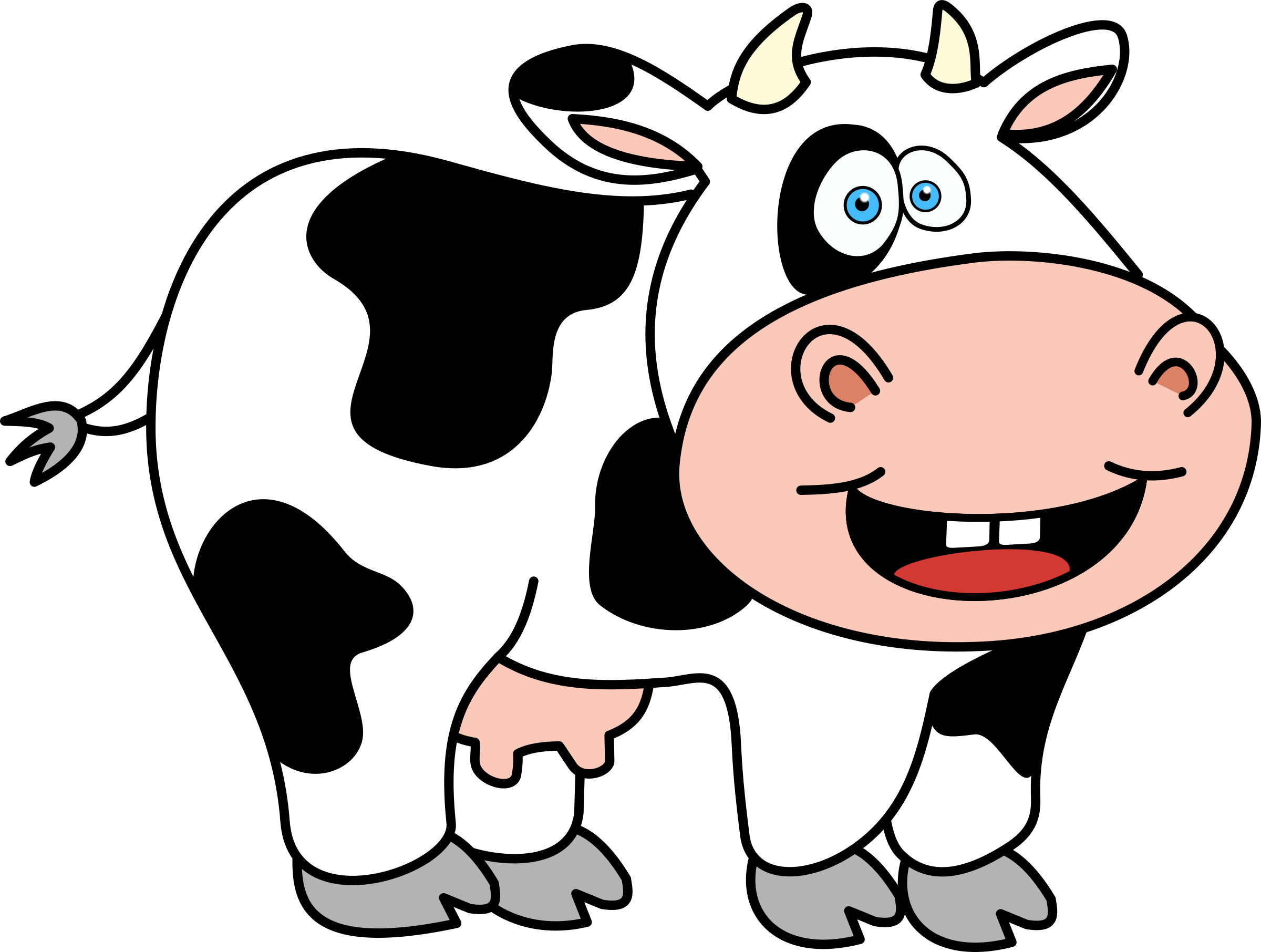 Clipart smile cow. Funny big image png