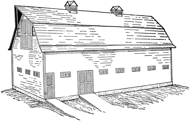 cattle clipart house