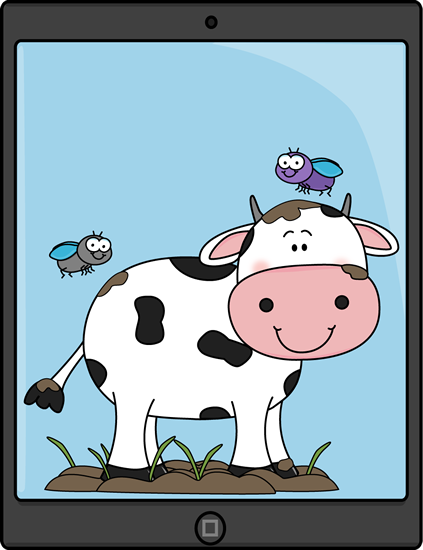 Technology kids clip art. Cattle clipart kid