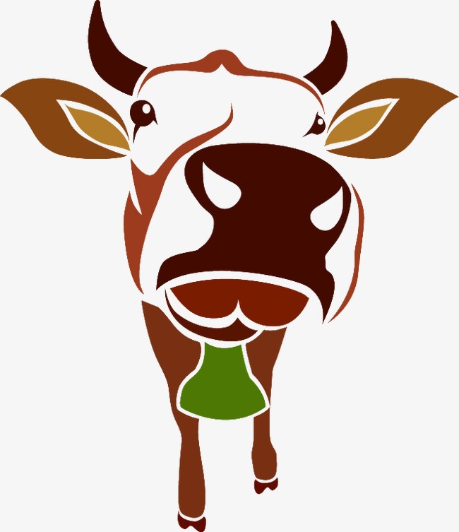 Vector cow design mark. Cattle clipart logo