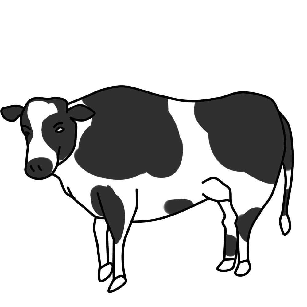 cattle clipart outline
