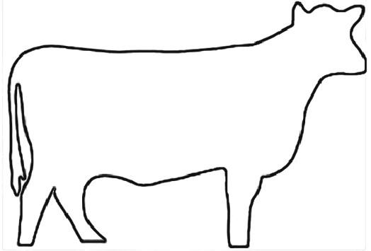 cows clipart outline