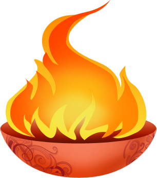 cauldron clipart fire