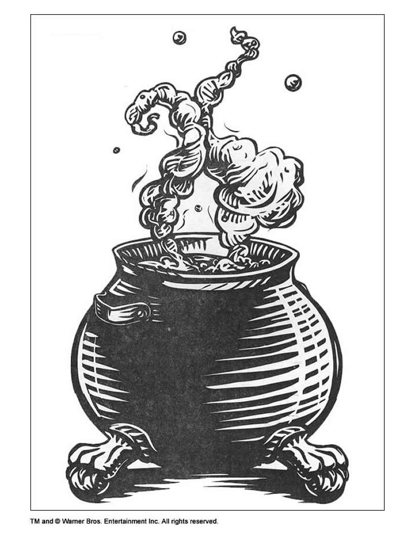 S coloring pages hellokids. Cauldron clipart harry potter cauldron