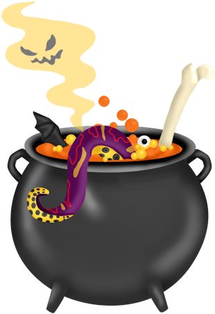  collection of halloween. Cauldron clipart lunch