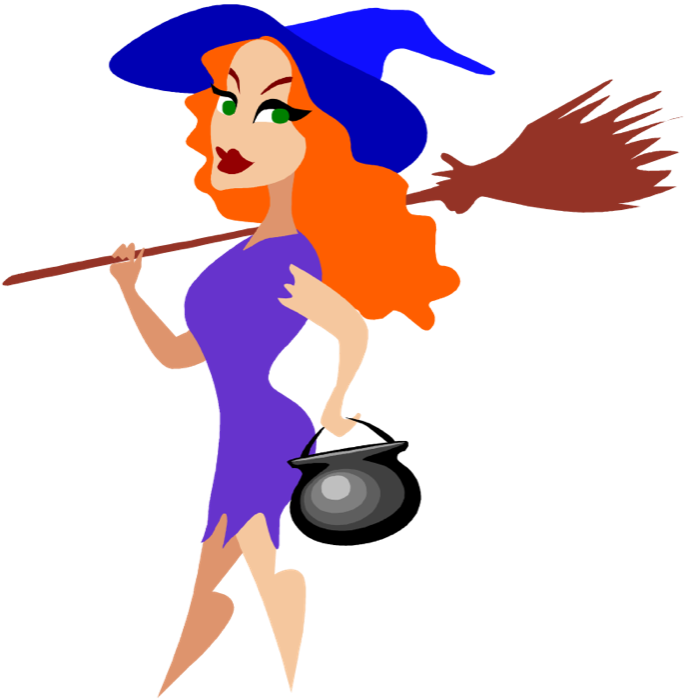 Young clipart red headed. Free of halloween witches