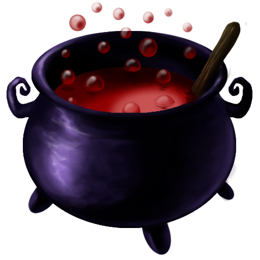 cauldron clipart red. 