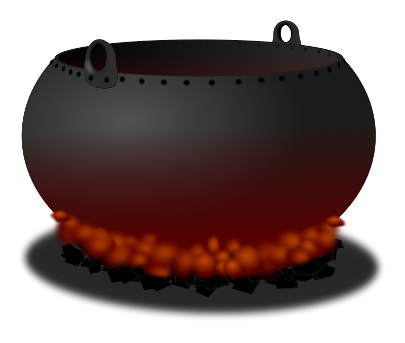 cauldron clipart red
