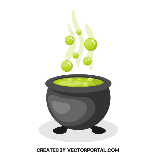 Cauldron clipart vector. Clip art various vectors