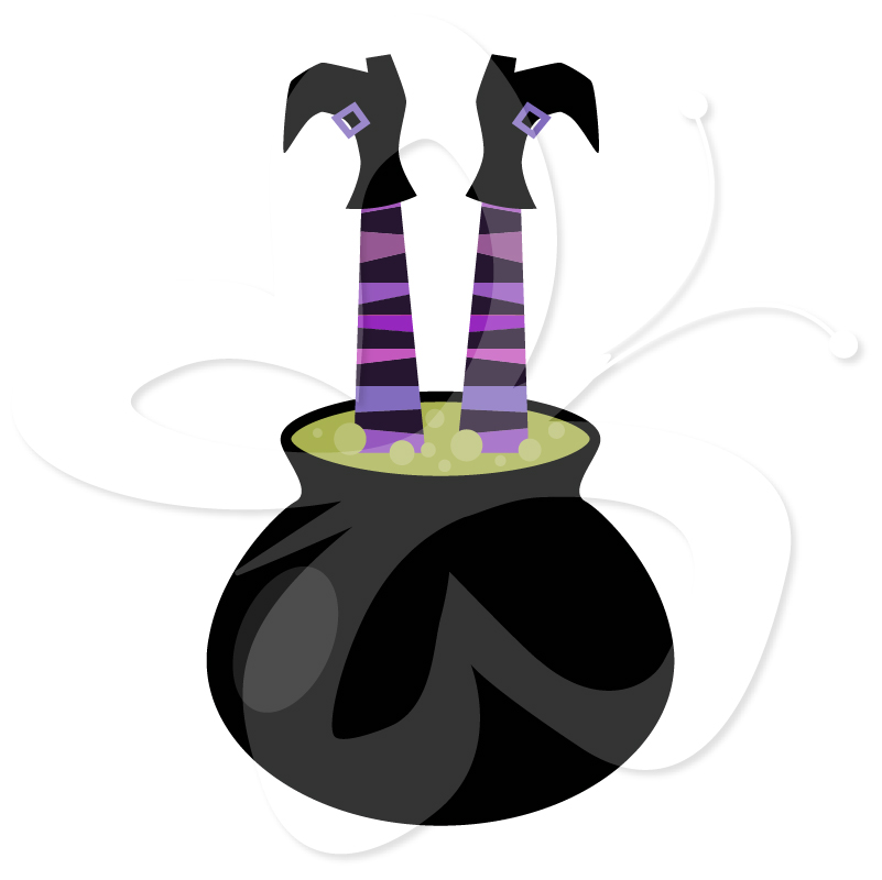 cauldron clipart witch leg