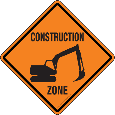 caution clipart construction sign