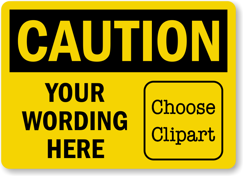 caution clipart warning label