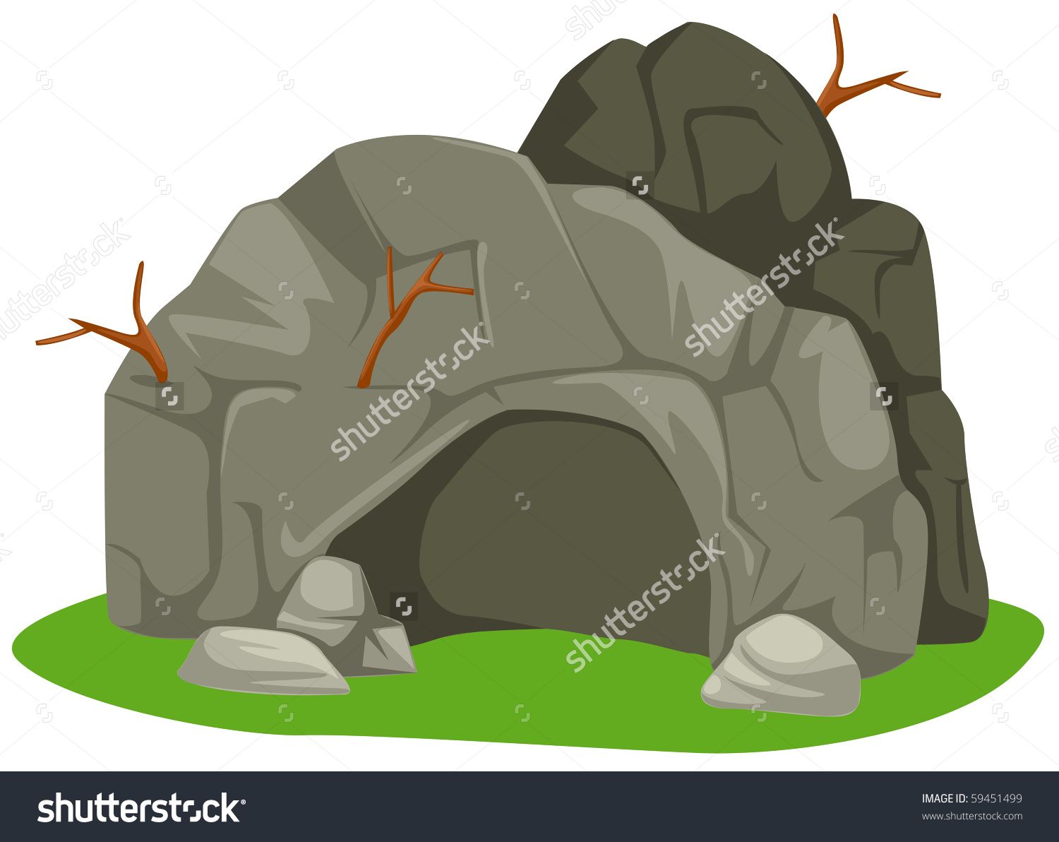 Cave clipart cartoon. Illustration of isolated on