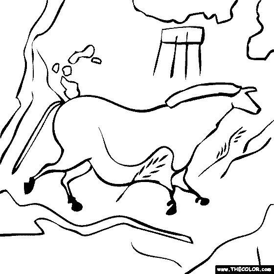 cave clipart coloring page