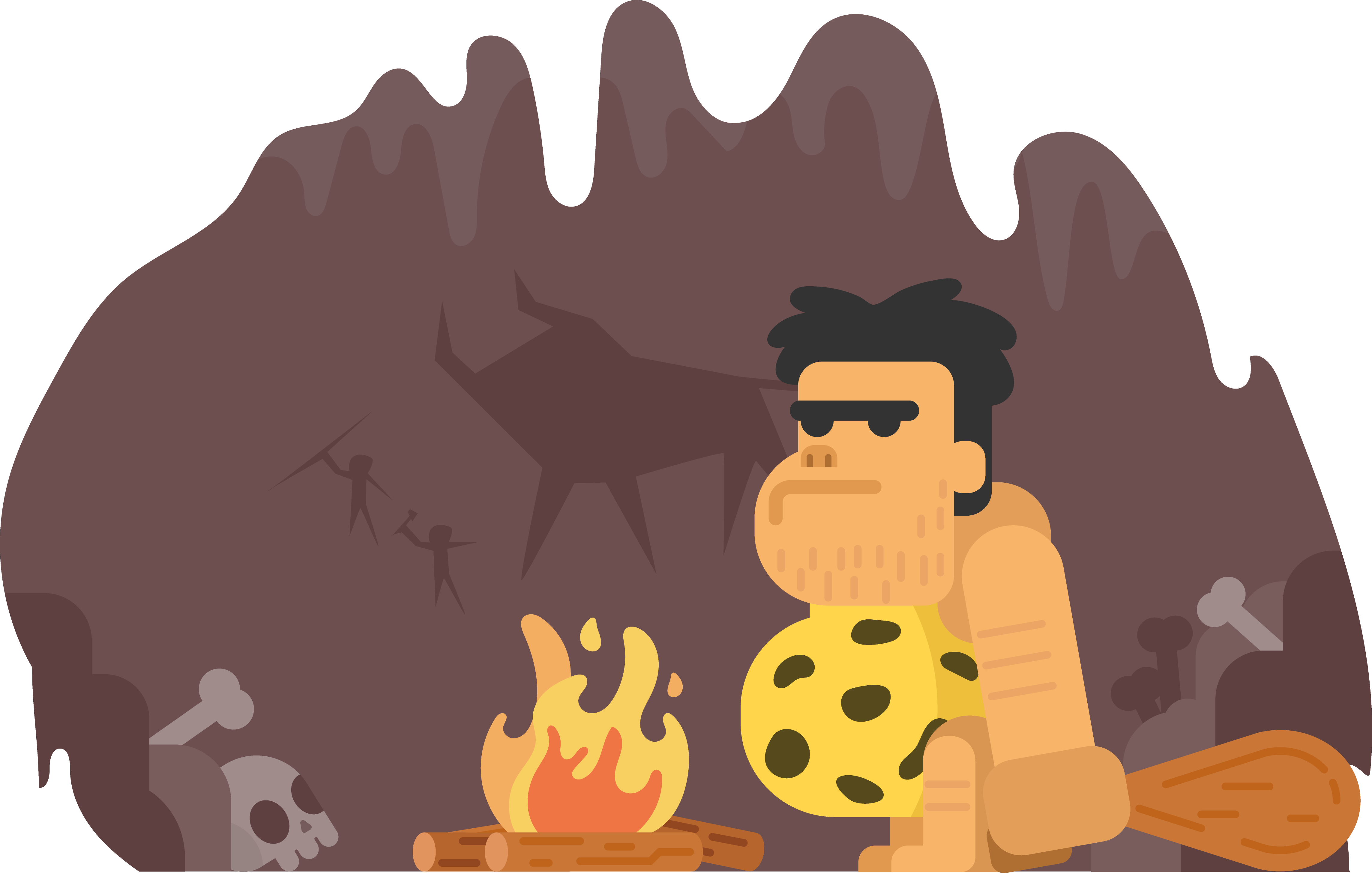 caveman clipart cave boy