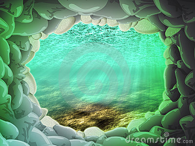cave clipart underwater cave