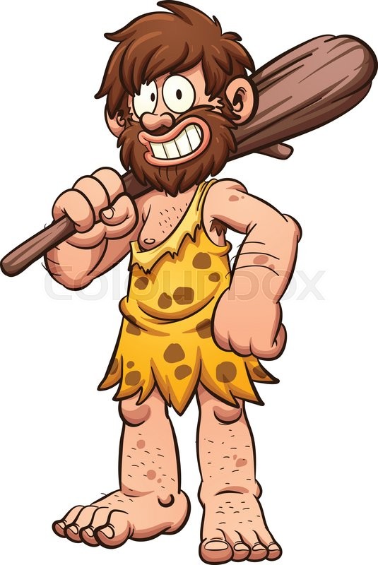 caveman clipart cartoon