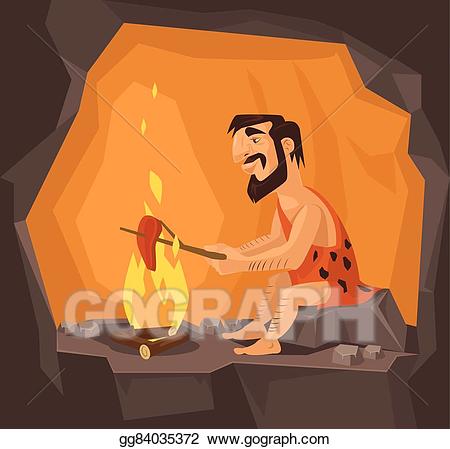 caveman clipart cave person