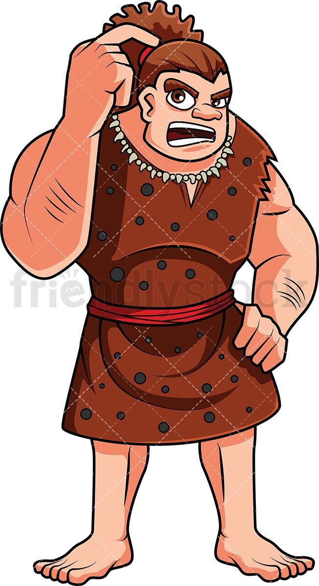 caveman clipart clothes