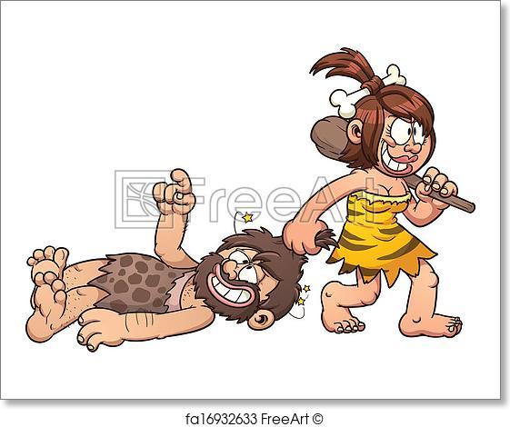caveman clipart hunting