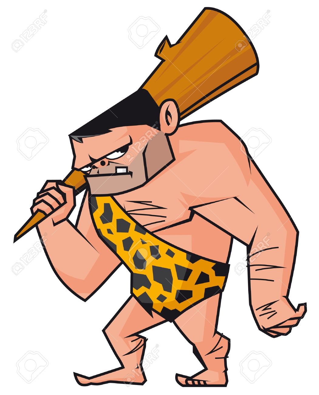 caveman clipart mad