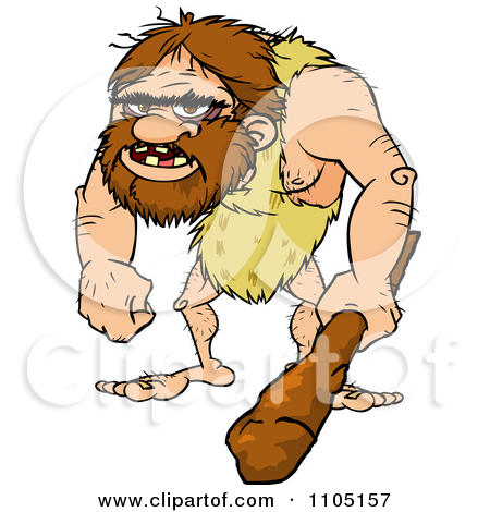 caveman clipart mad