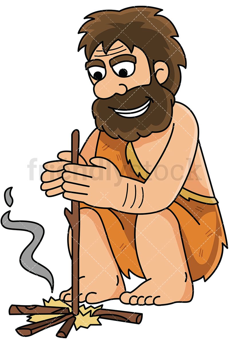 caveman clipart man jungle