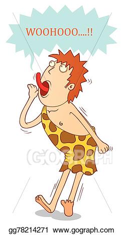 Vector illustration eps gg. Caveman clipart man jungle