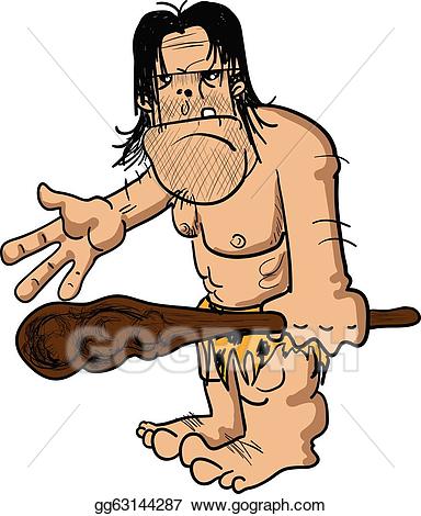 caveman clipart muscular
